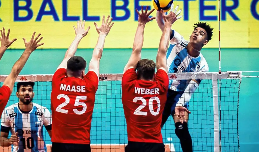 La selección de voley argentina venció a Alemania en la Liga de las Naciones