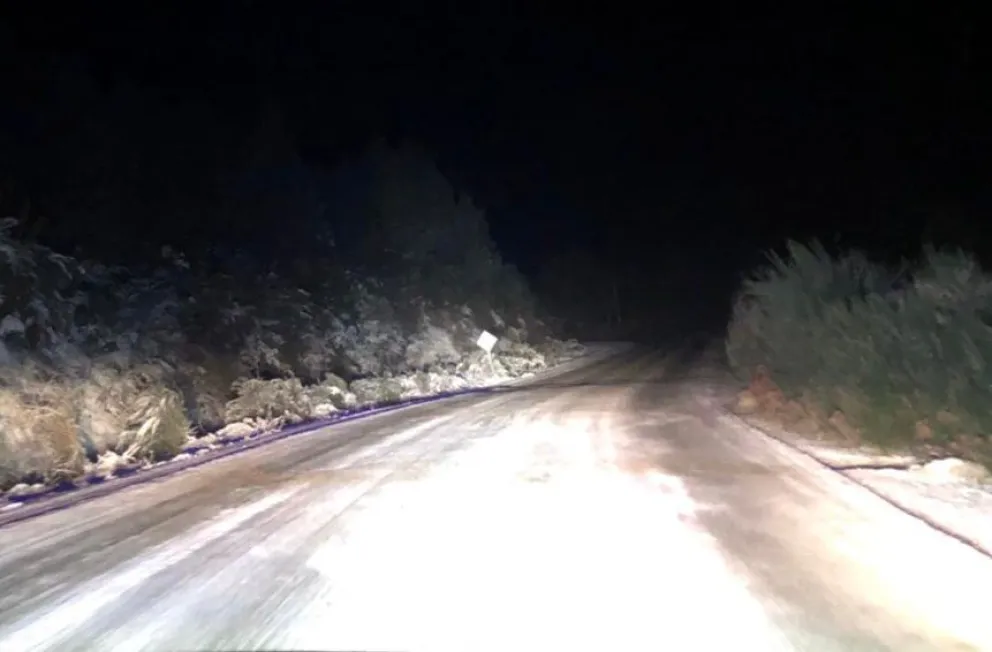 Otro día de mucho hielo sobre la ruta 40