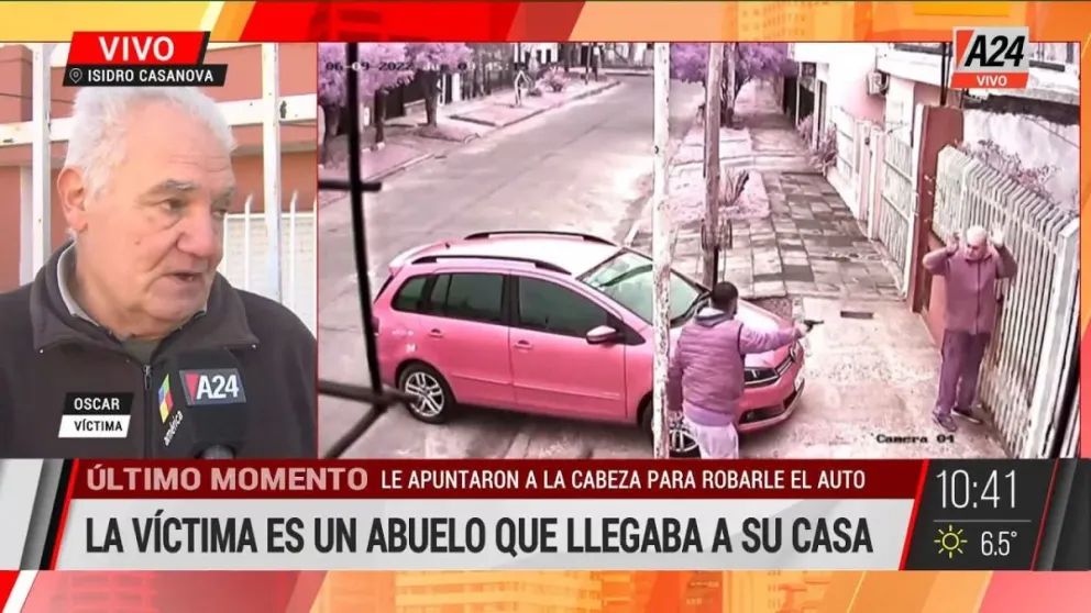 Video: le robaron el auto a un jubilado en 10 segundos y a plena luz del día 