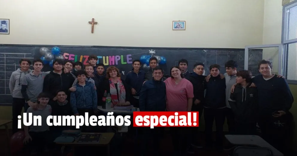 El Colegio Don Bosco le festejó el cumpleaños a Joaquín 