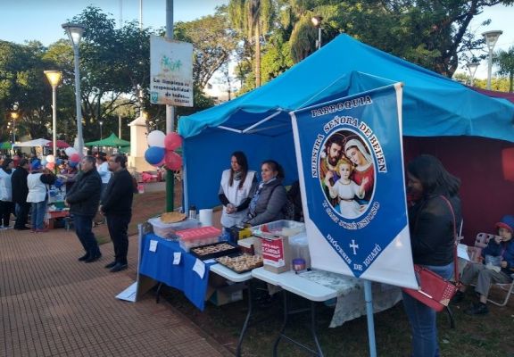 Colecta anual de Cáritas: realizaron un festival en la plaza San Martín de Iguazú