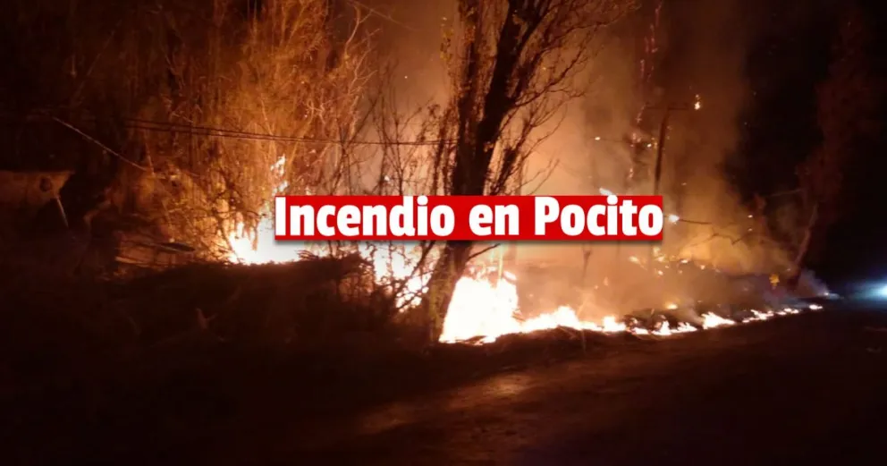 Un corto circuito provocó un grave incendio en Pocito 