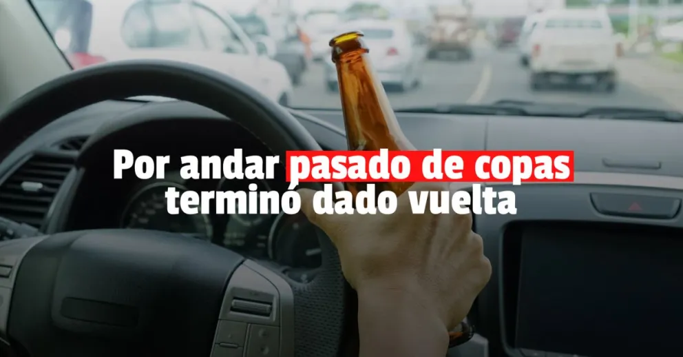 Un conductor se dio vuelta con su auto por conducir en estado de ebriedad