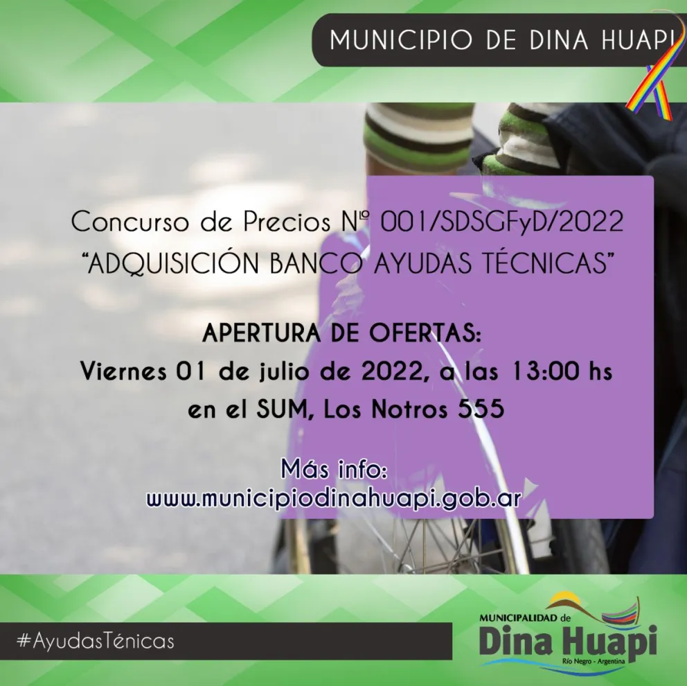 Dina Huapi tendrá un banco de ayudas técnicas