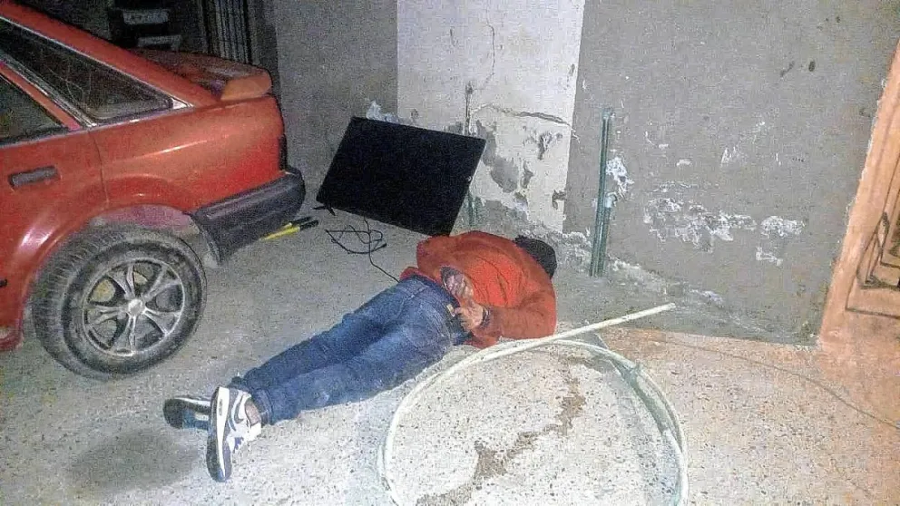 Forcejeaba con la propietaria de un televisor de 49 pulgadas para robárselo y fue detenido