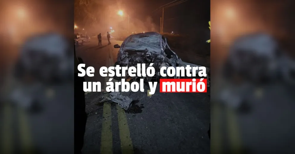 Perdió el control de su auto, se estrelló y murió