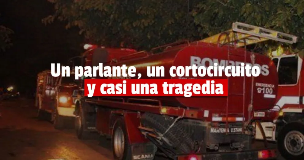 Un parlante causó un incendio en una carnicería
