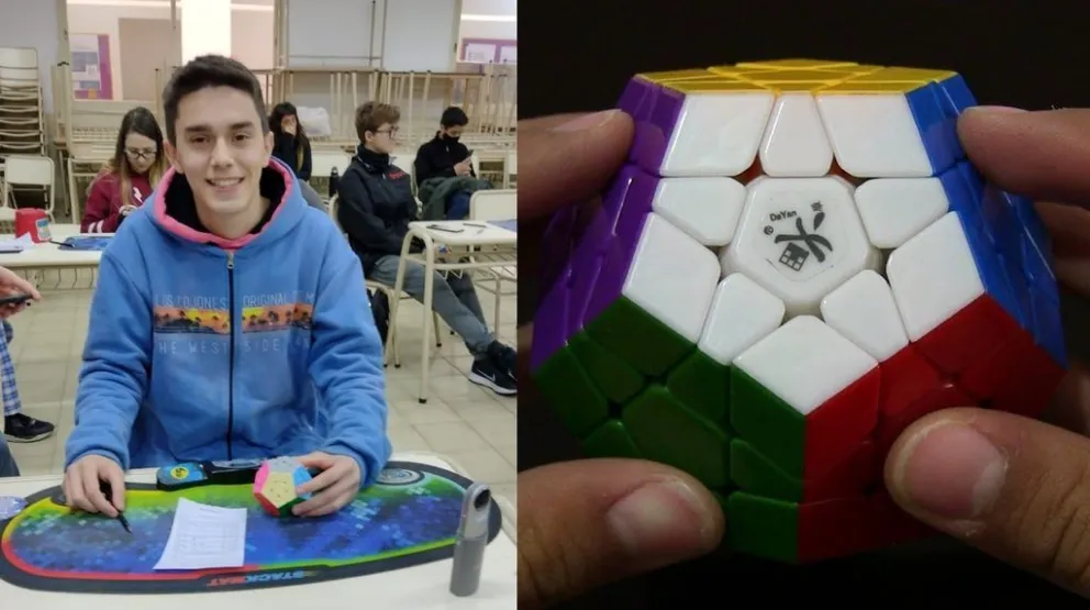 Récord mundial: un argentino armó un cubo de 12 caras en menos de 30 segundos