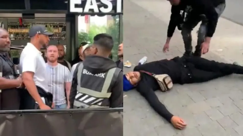 Video impactante: un exboxeador que peleó con Tyson noqueó a un alborotador