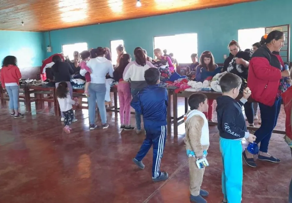 Campaña solidaria de invierno en Bernardo de Irigoyen 