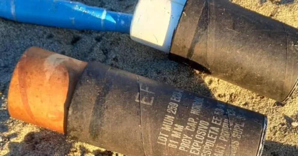 Eran dos granadas las que fueron halladas en la playa principal de Dina Huapi