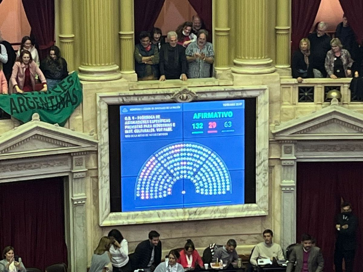 Diputados aprobó la prórroga por 50 años de las asignaciones específicas que aseguran los fondos de la cultura