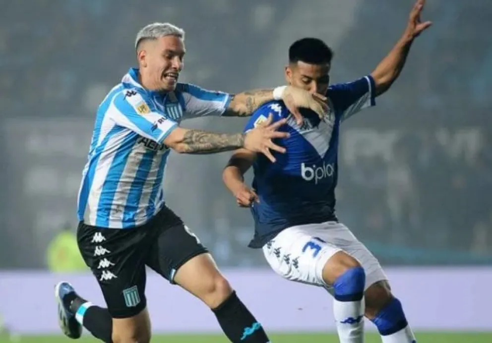 Racing venció por 2 a 0 a Vélez y volvió a sumar de a tres en el torneo de la Liga Profesional 