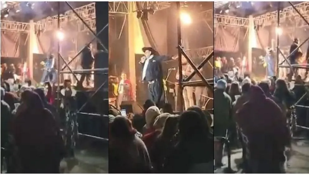 Escándalo en un recital del Chaqueño Palavecino: la policía lo bajó del escenario y el cantante explotó de furia   