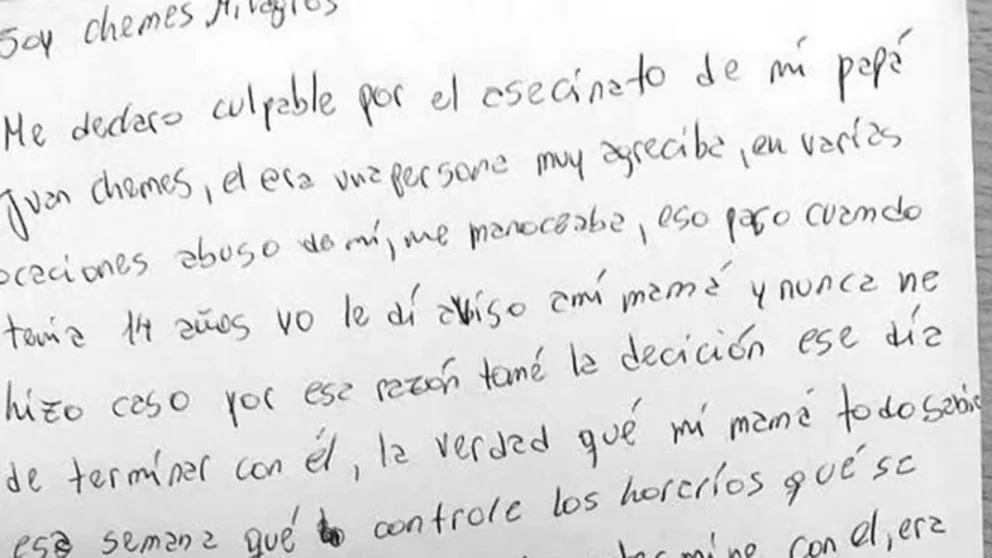 Una hija de Juan Chemes aseguró que asesinó a su padre porque la violó