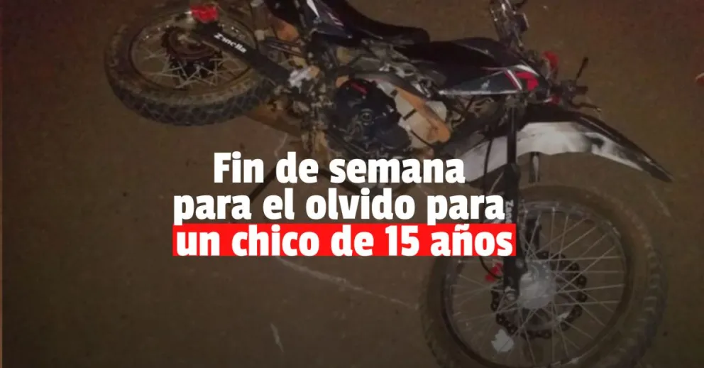 Andaba en moto, chocó y terminó con las dos piernas y un brazo quebrados