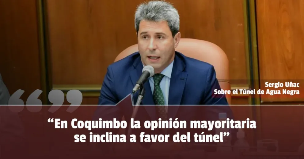 Uñac se reunirá con la intendenta de Coquimbo para tratar el tema del Túnel de Agua Negra