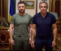 "Sos mi héroe": Ben Stiller visitó al presidente ucraniano Zelenski