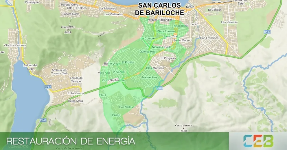 Se restableció la energía en el centro y el alto