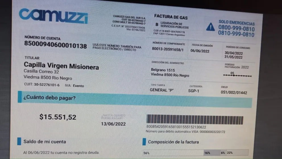 Ni Dios, ni Jesús ni todos los santos se salvan del “tarifazo” de la boleta de gas