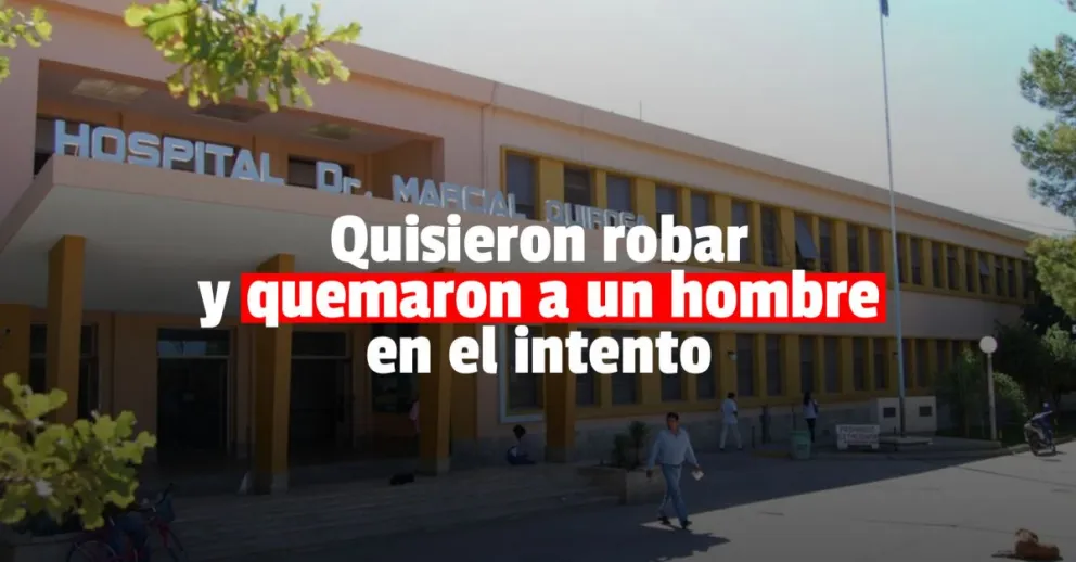 Delincuentes le prendieron fuego a un sereno de una empresa constructora para entrar a robar
