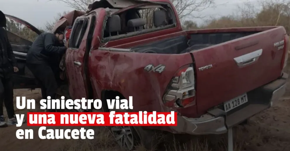 Una camioneta volcó y su conductor falleció