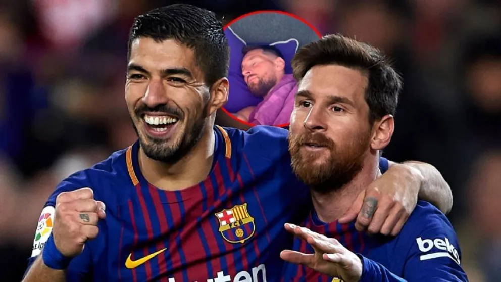 Se hizo viral: Luis Suárez no tuvo problemas y escrachó a Leo Messi 