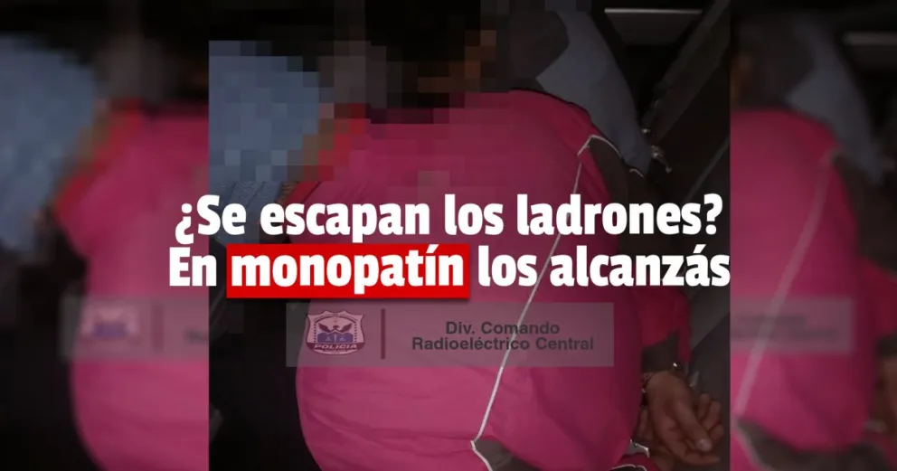 Lo golpearon para robarle y él los persiguió en monopatín eléctrico 
