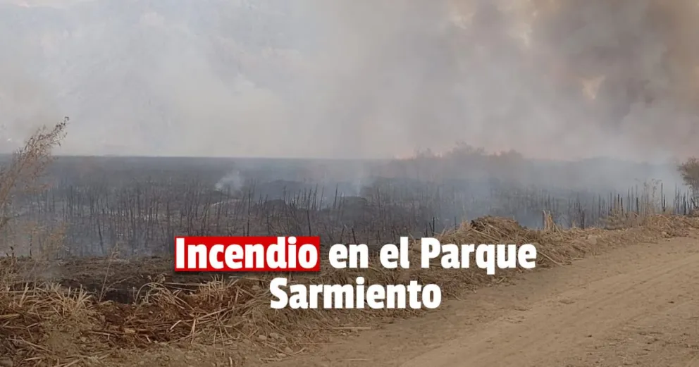 Se incendió el Parque Sarmiento de Zonda y se desconocen los motivos