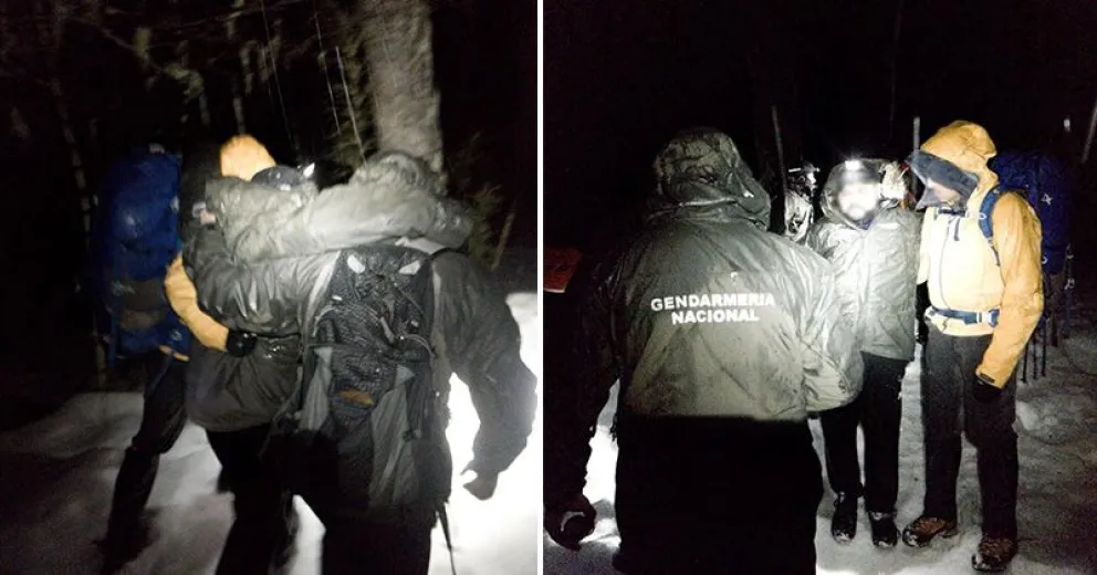 Once horas de búsqueda para rescatar a tres turistas que se perdieron en el cerro Goye