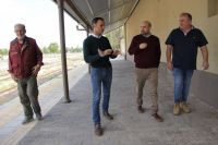 Mirolo y Araujo visitaron las obras de reparación de la estación de trenes de Fernández