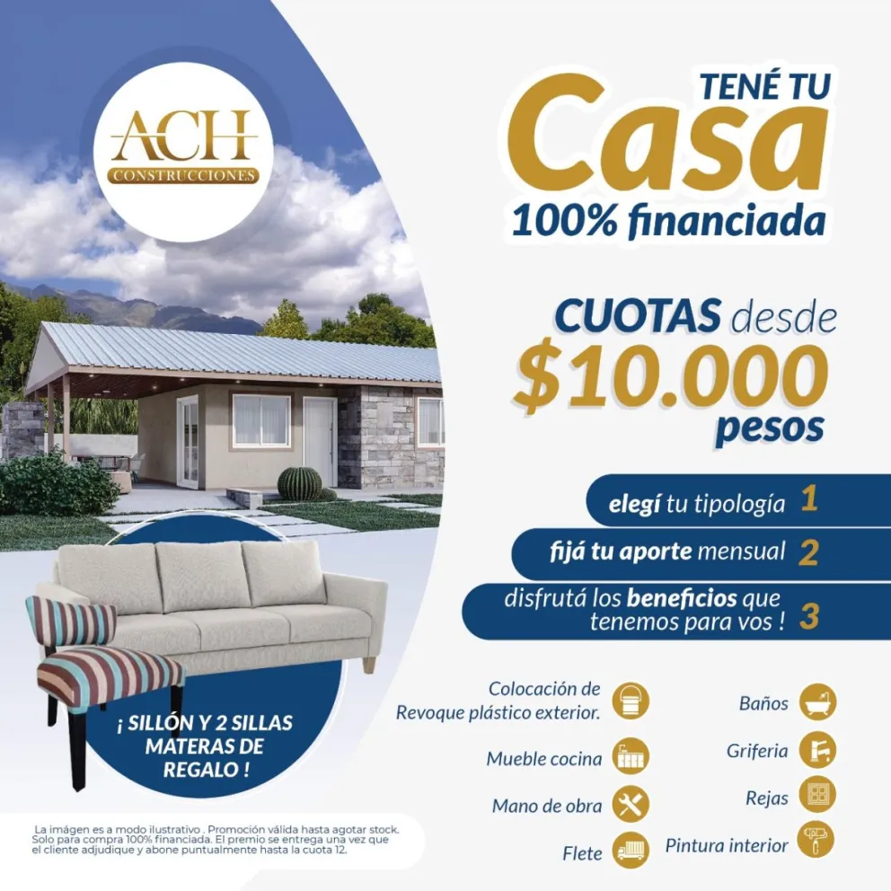 ACH Construcciones ofrece una gran cantidad de bonificaciones para el mes de mayo