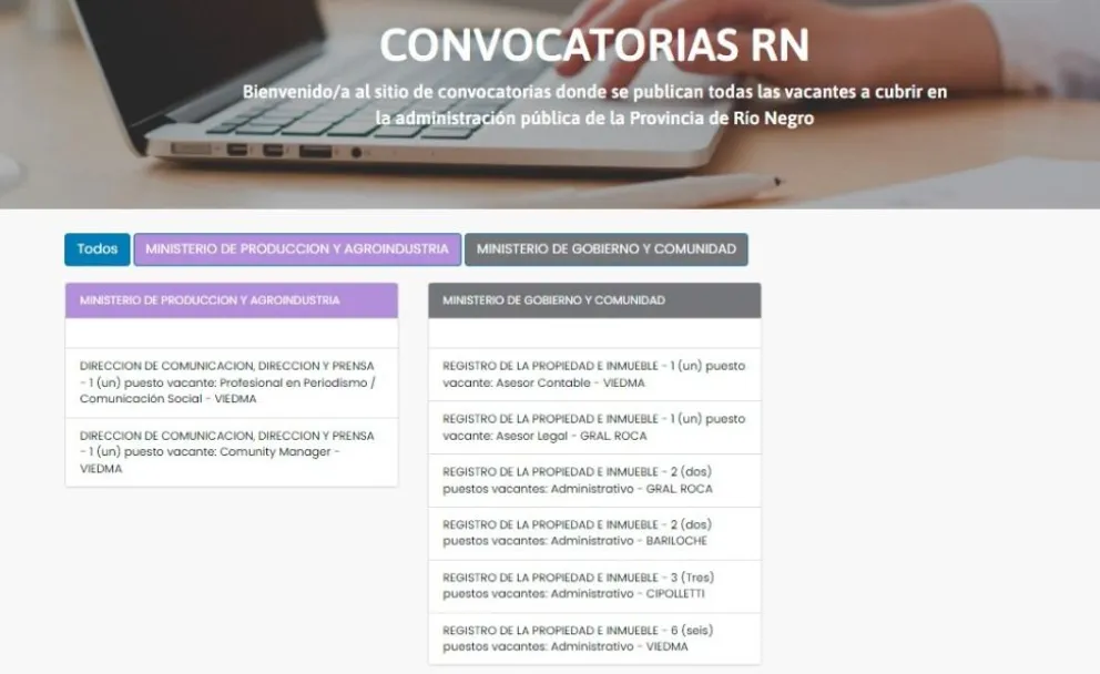 Lanzaron nuevas convocatorias para cubrir puestos en la administración pública
