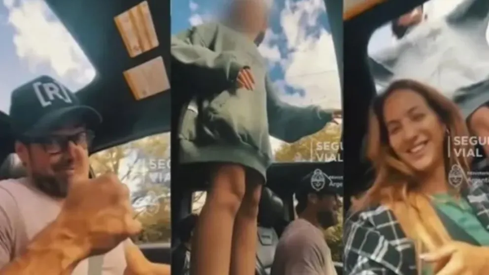 Luciano Castro podría perder su licencia por el video en el que maneja con su hija parada en el asiento