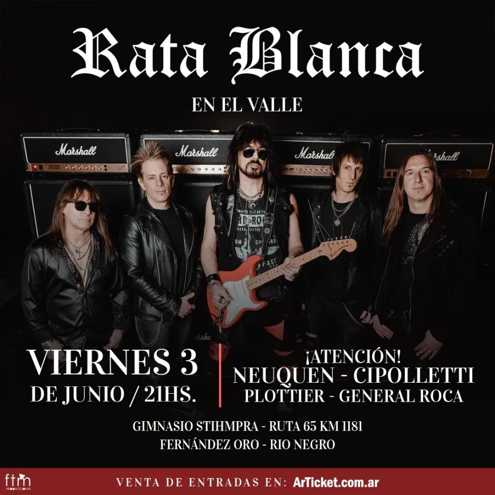 Atención fanáticos: Rata Blanca llega al Valle
