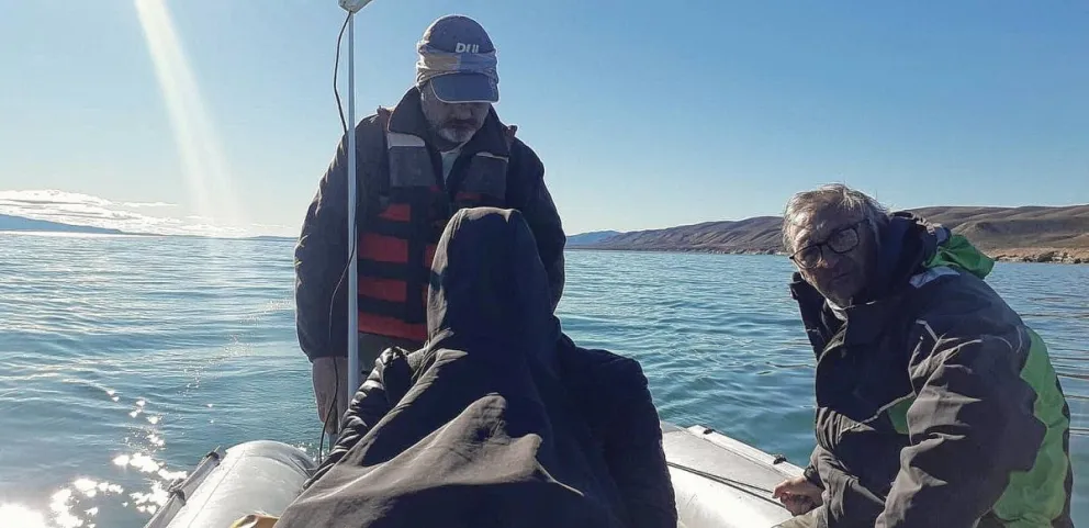 Un equipo del CENPAT colaboró en la búsqueda del niño desaparecido en el Lago Musters