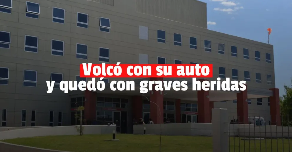 Un hombre terminó con graves heridas luego de protagonizar un siniestro vial
