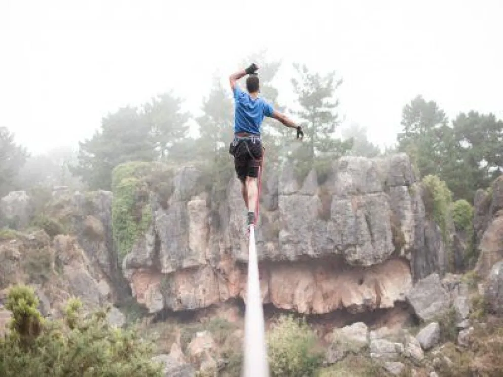 Se realizará un festival de Highline en el Salto del Chispiadero