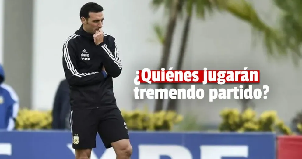 Scaloni piensa en la formación de la Selección Argentina