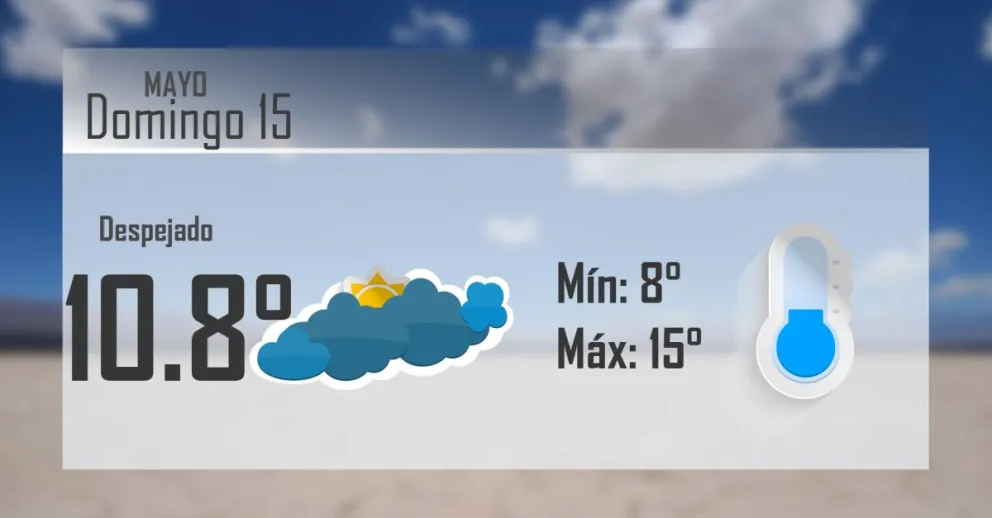 Domingo freso, nublado y con probabilidades de lluvia 	
