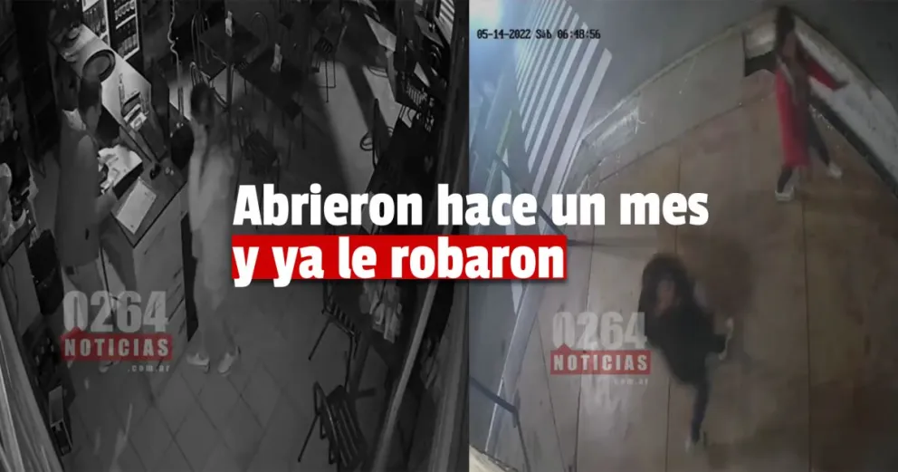 Video: una pareja ingresó a robar a un bar y quedaron filmados  
