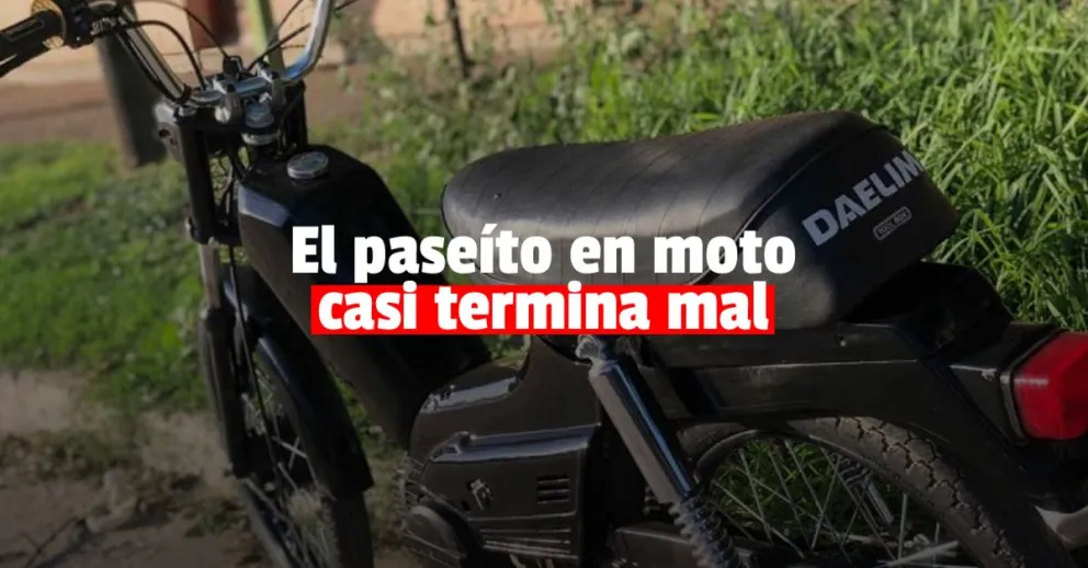 Se cayó de su moto y terminó con varias heridas en su cabeza
