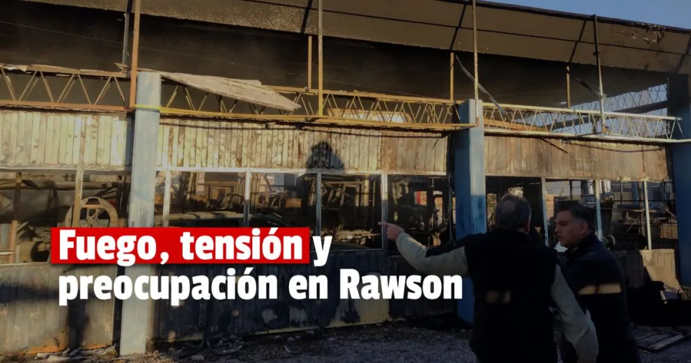 Un intenso incendio generó alarma en Rawson