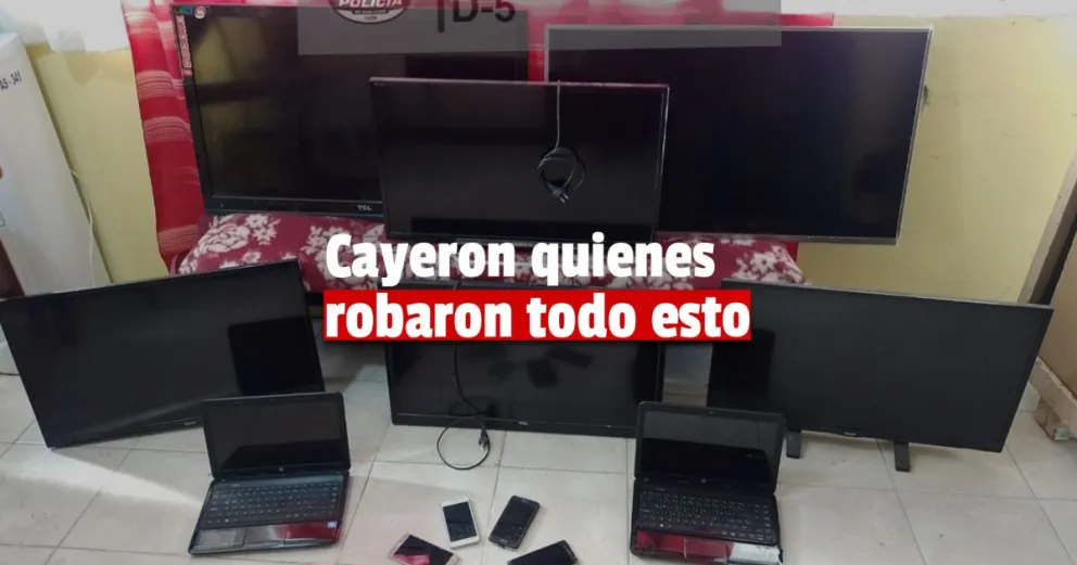 Detienen a dos ladrones implicados a varios robos en Capital 