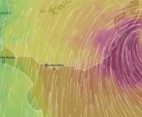 Un terrible ciclón arrasa en Uruguay