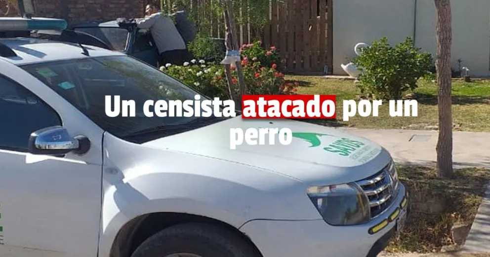 Un censista fue atacado por un perro en Santa Lucía
